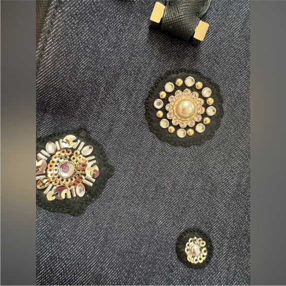 Kate Spade jeweled denim crossbody satchel NWOT - Picture 2 of 10